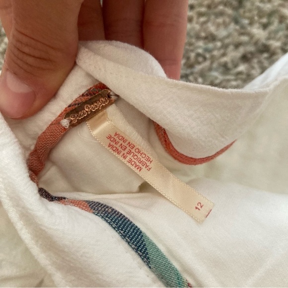 Free People Cassie Short Set White Sz 12 - Picture 5 of 15